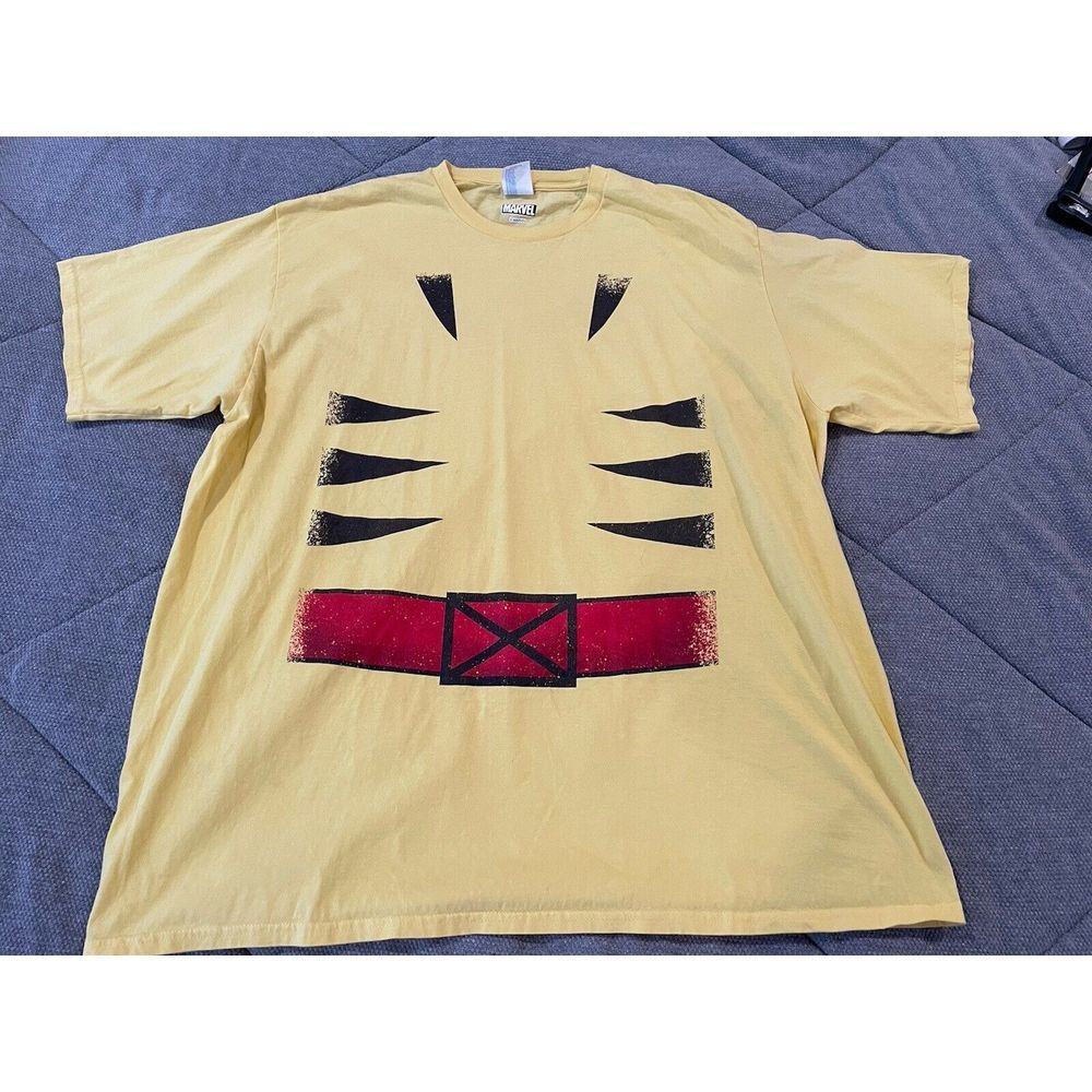 Marvel X-Men Wolverine‎ Shirt XXL Costume 2XL Superhero Yellow